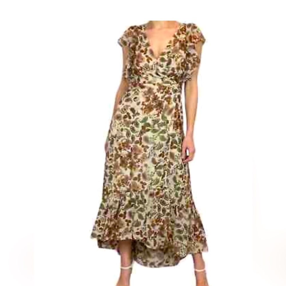 Drew Anthropologie Terra Vintage Garden Midi Dress